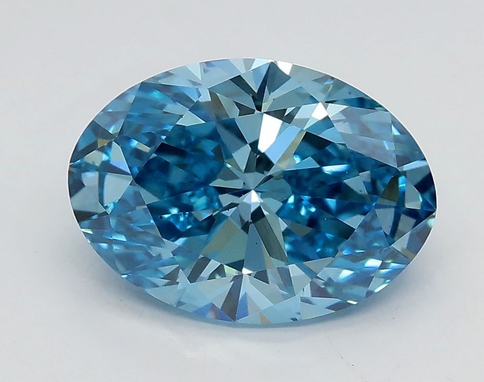 Loose Diamond - OVAL 2.01ct Fancy Vivid Blue VS2: Loose Diamond - OVAL 2.01ct Fancy Vivid Blue VS2 Source: This is a real non-mined Diamond that has been grown in a lab Shape: OVAL Carats: 2.01 Color: Fancy Vivid Blue Certification: IGI Video: