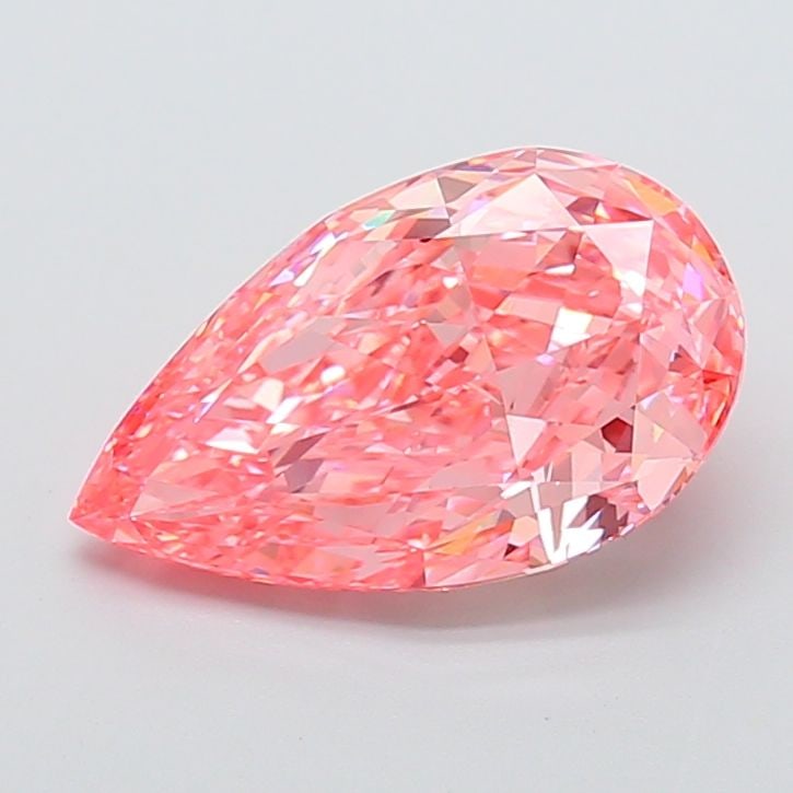 Loose Diamond - PEAR 6.63ct Fancy Vivid Pink VS1: Loose Diamond - PEAR 6.63ct Fancy Vivid Pink VS1 Source: This is a real non-mined Diamond that has been grown in a lab Shape: PEAR Carats: 6.63 Color: Fancy Vivid Pink Certification: IGI Video: