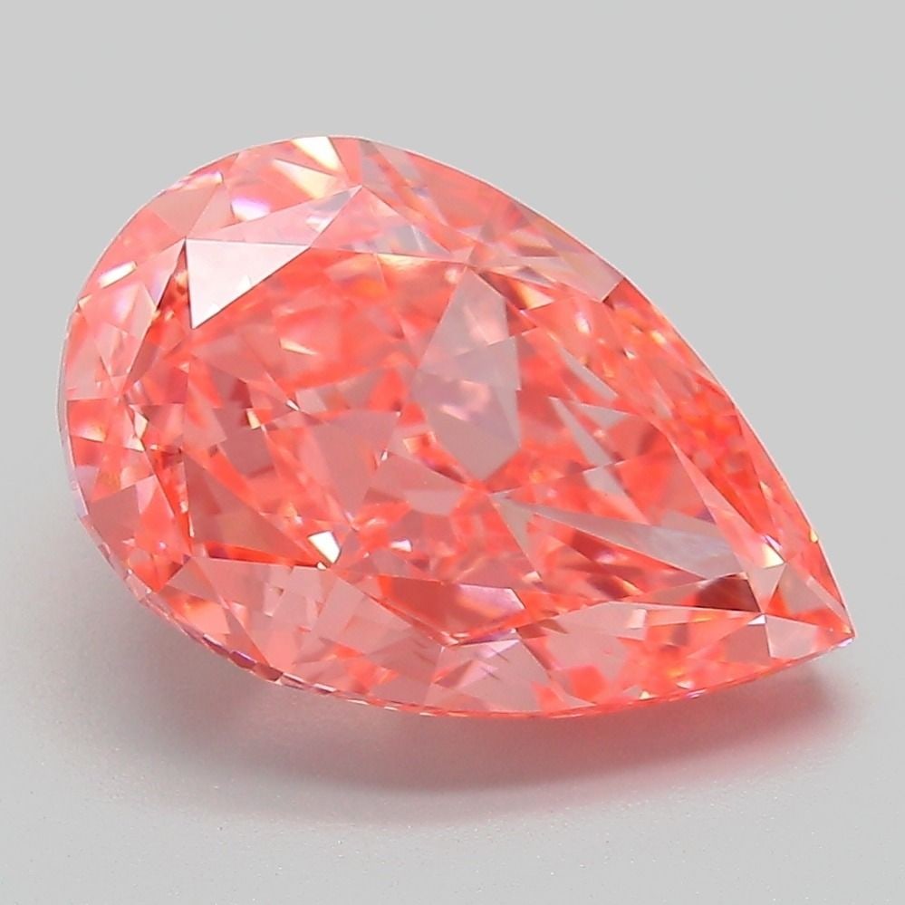 Loose Diamond - PEAR 4.64ct Fancy Vivid Pink VS1: Loose Diamond - PEAR 4.64ct Fancy Vivid Pink VS1 Source: This is a real non-mined Diamond that has been grown in a lab Shape: PEAR Carats: 4.64 Color: Fancy Vivid Pink Certification: IGI Video: Video