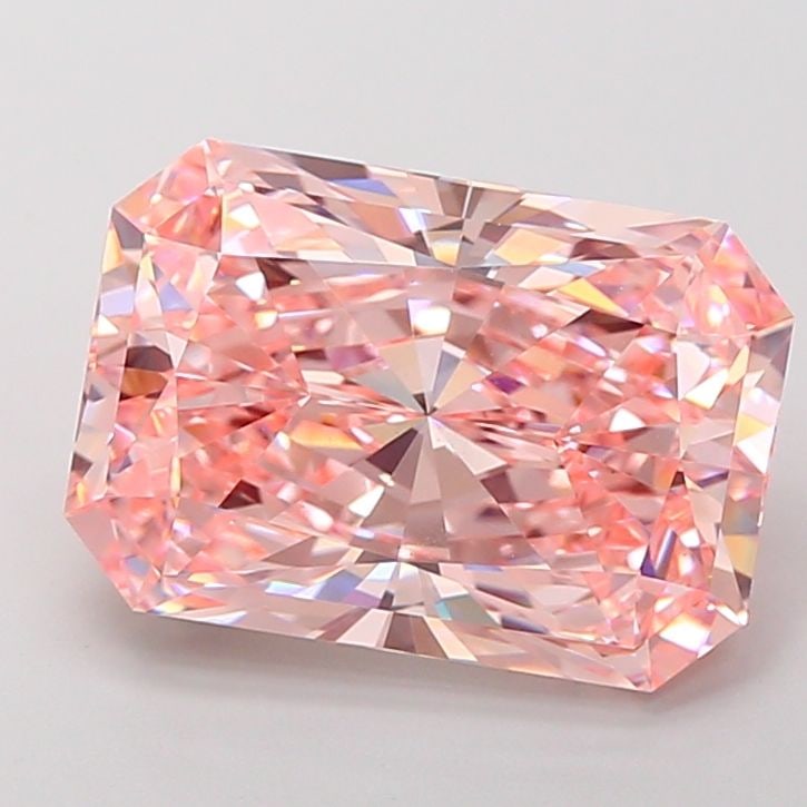 Loose Diamond - RADIANT 8.06ct Fancy Vivid Pink VVS2: Loose Diamond - RADIANT 8.06ct Fancy Vivid Pink VVS2 Source: This is a real non-mined Diamond that has been grown in a lab Shape: RADIANT Carats: 8.06 Color: Fancy Vivid Pink Certification: IGI Video: