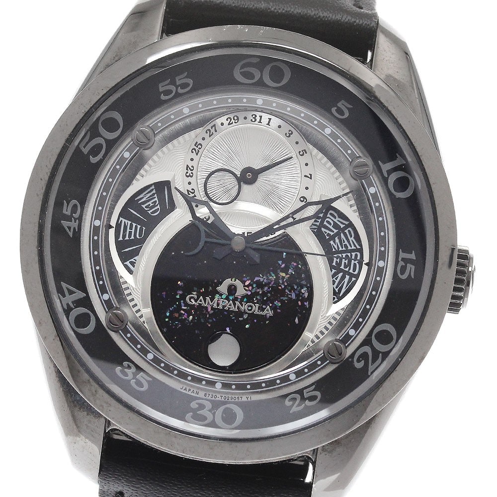 Citizen Campanola mens solar radio watch BU0024-02A stainless steel: Citizen Campanola mens solar radio watch BU0024-02A stainless steel Citizen Campanola men's wristwatch, model BU0024-02A/8730-T019013, from Japan. It features a stainless steel case, leather belt, sil
