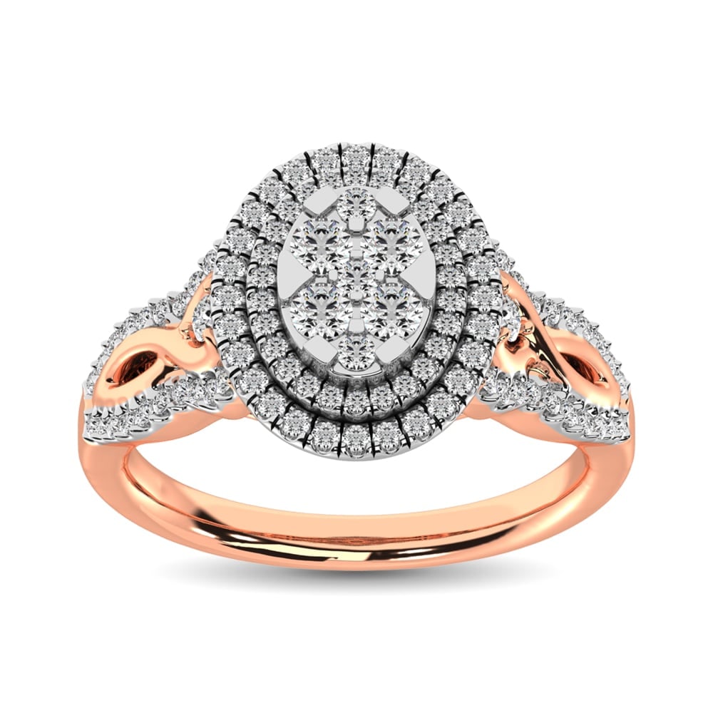 14K Two Tone Gold 3/4 Ct.Tw. Diamond Engagement Ring: 14K Two Tone Gold 3/4 Ct.Tw. Diamond Engagement Ring 14k Two Tone Gold Stone Color: Gh Stone Clarity: I1 Each ring is presented in standard size 6.5. Complimentary resizing is available between sizes 