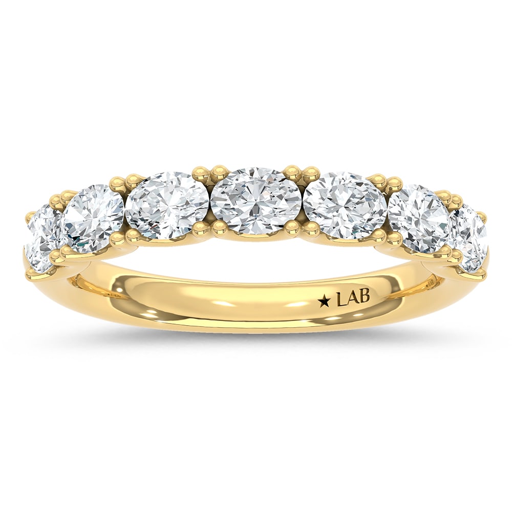 14K Yellow Gold Lab Grown Diamond 1 Ct.Tw. Band: 14K Yellow Gold Lab Grown Diamond 1 Ct.Tw. Band Celebrate love or elevate your everyday style with this timeless 14K Yellow gold diamond band. Featuring 1 carat total weight of lab-grown diamonds,
