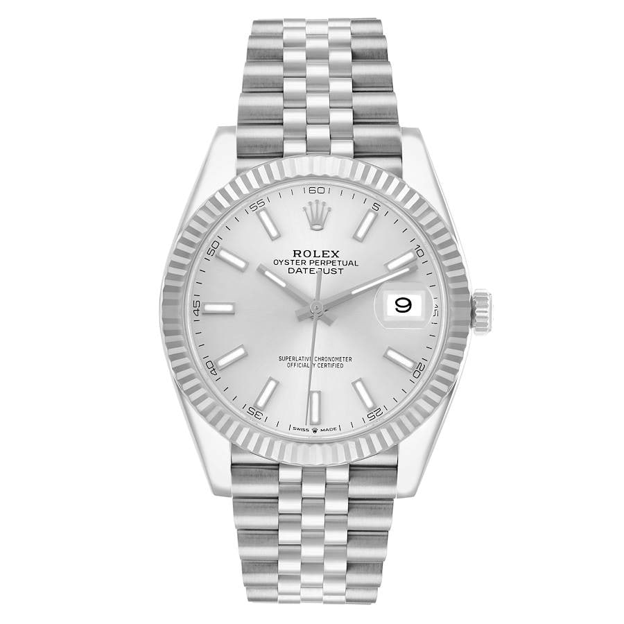 Rolex Datejust 126334 Mens Watch Silver Index Dial Fluted Bezel Jubilee Bracelet (1 of 7)