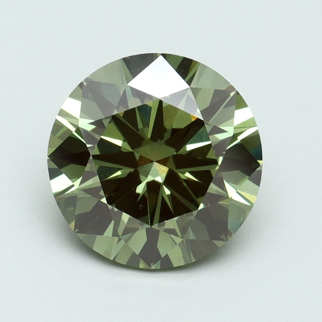 Loose Diamond - ROUND 3.0ct Fancy Vivid Green VS2: Loose Diamond - ROUND 3.0ct Fancy Vivid Green VS2 Source: This is a real non-mined Diamond that has been grown in a lab Shape: ROUND Carats: 3.0 Color: Fancy Vivid Green Certification: IGI Video: