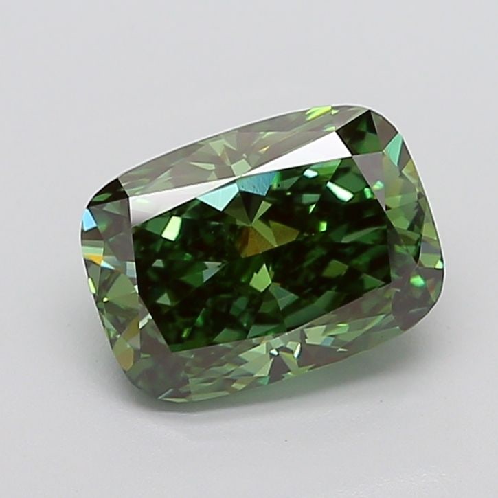 Loose Diamond - CUSHION MODIFIED 4.02ct Fancy Vivid Green VS1: Loose Diamond - CUSHION MODIFIED 4.02ct Fancy Vivid Green VS1 Source: This is a real non-mined Diamond that has been grown in a lab Shape: CUSHION MODIFIED Carats: 4.02 Color: Fancy Vivid Green Certif