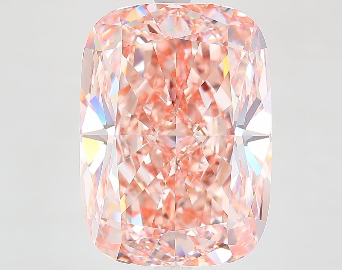 Loose Diamond - CUSHION BRILLIANT 10.55ct Fancy Intense Pink VS1: Loose Diamond - CUSHION BRILLIANT 10.55ct Fancy Intense Pink VS1 Source: This is a real non-mined Diamond that has been grown in a lab Shape: CUSHION BRILLIANT Carats: 10.55 Color: Fancy Intense Pink 