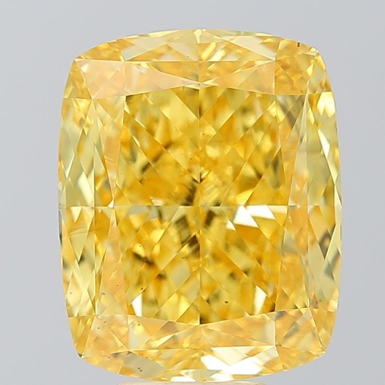 Loose Diamond - CUSHION MODIFIED 8.54ct Fancy Vivid Yellow VS2: Loose Diamond - CUSHION MODIFIED 8.54ct Fancy Vivid Yellow VS2 Source: This is a real non-mined Diamond that has been grown in a lab Shape: CUSHION MODIFIED Carats: 8.54 Color: Fancy Vivid Yellow Cert
