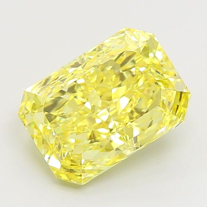 Loose Diamond - RADIANT 4.59ct Fancy Vivid Yellow VS1: Loose Diamond - RADIANT 4.59ct Fancy Vivid Yellow VS1 Source: This is a real non-mined Diamond that has been grown in a lab Shape: RADIANT Carats: 4.59 Color: Fancy Vivid Yellow Certification: IGI Vid