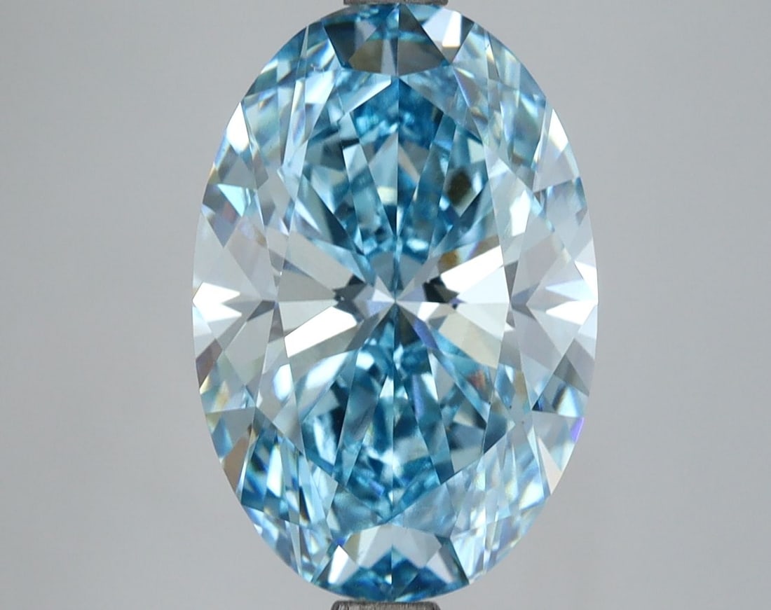 Loose Diamond - OVAL 5.08ct Fancy Vivid Blue VS1
