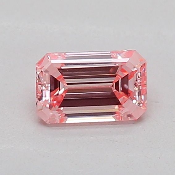 Loose Diamond - EMERALD 0.26ct Fancy Intense Pink VS1