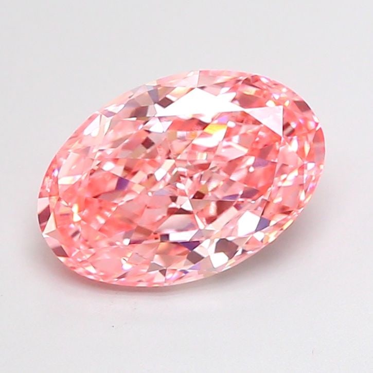 Loose Diamond - OVAL 2.3ct Fancy Vivid Pink VVS2: Loose Diamond - OVAL 2.3ct Fancy Vivid Pink VVS2 Source: This is a real non-mined Diamond that has been grown in a lab Shape: OVAL Carats: 2.3 Color: Fancy Vivid Pink Certification: IGI Video: Video