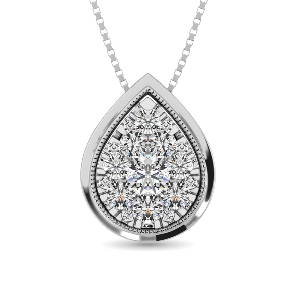 Diamond 1/2 Ct.Tw. Pear Shape Pendant in 14K White Gold (1 of 4)
