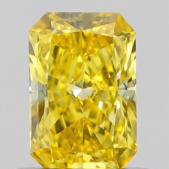 Loose Diamond - RADIANT 0.58ct Fancy Vivid Yellow VS1: Loose Diamond - RADIANT 0.58ct Fancy Vivid Yellow VS1 Source: This is a real non-mined Diamond that has been grown in a lab Shape: RADIANT Carats: 0.58 Color: Fancy Vivid Yellow Certification: IGI Vid