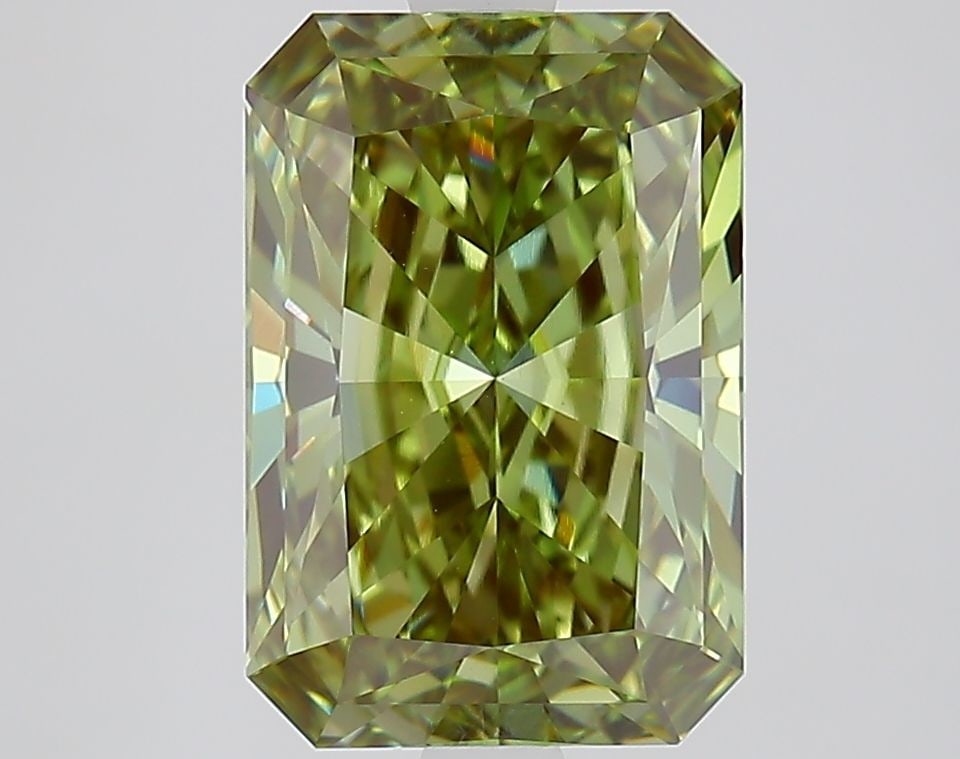 Loose Diamond - RADIANT 3.13ct Fancy Vivid Green VVS2: Loose Diamond - RADIANT 3.13ct Fancy Vivid Green VVS2 Source: This is a real non-mined Diamond that has been grown in a lab Shape: RADIANT Carats: 3.13 Color: Fancy Vivid Green Certification: IGI Vide