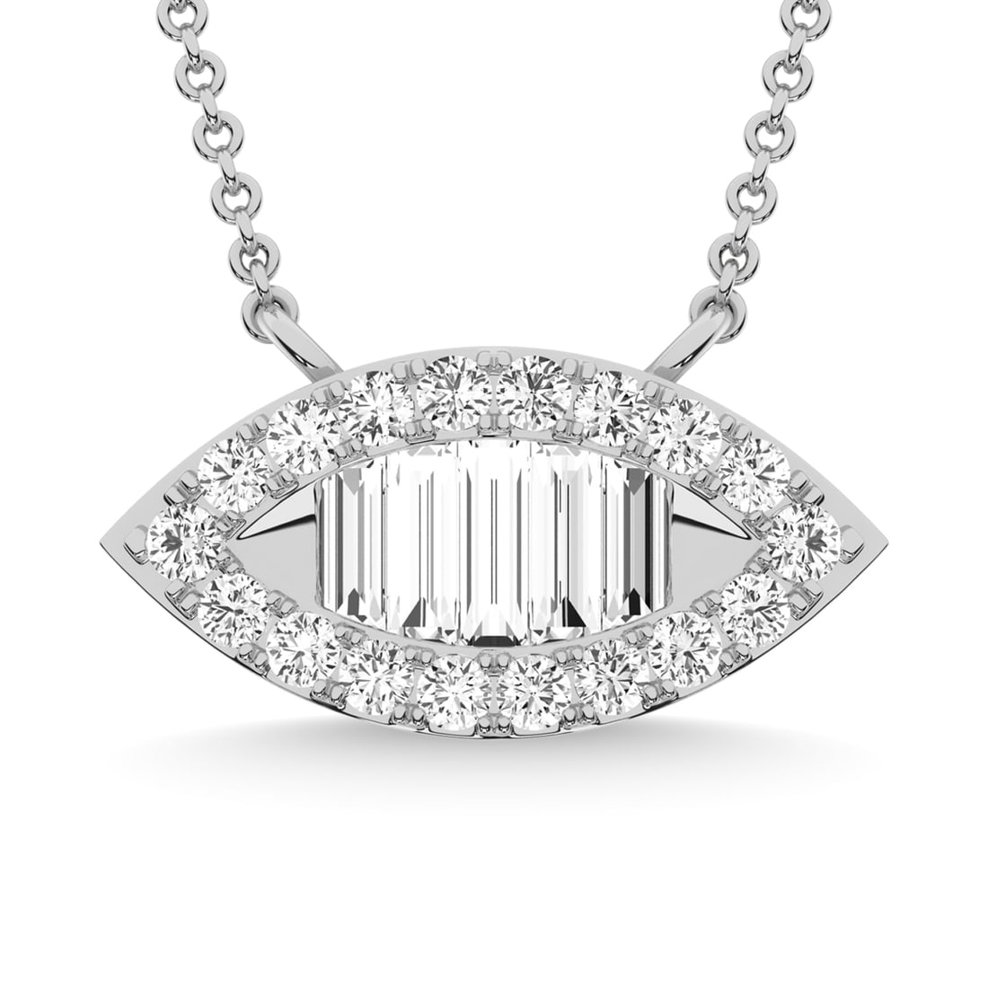 14K White Gold Diamond 1/5 Ct.Tw. Fashion Pendant: 14K White Gold Diamond 1/5 Ct.Tw. Fashion Pendant 14k White Gold Stone Color: G-h Stone Clarity: I1 Unless otherwise specified, pendants that include a chain are paired with our standard 18-inch lengt