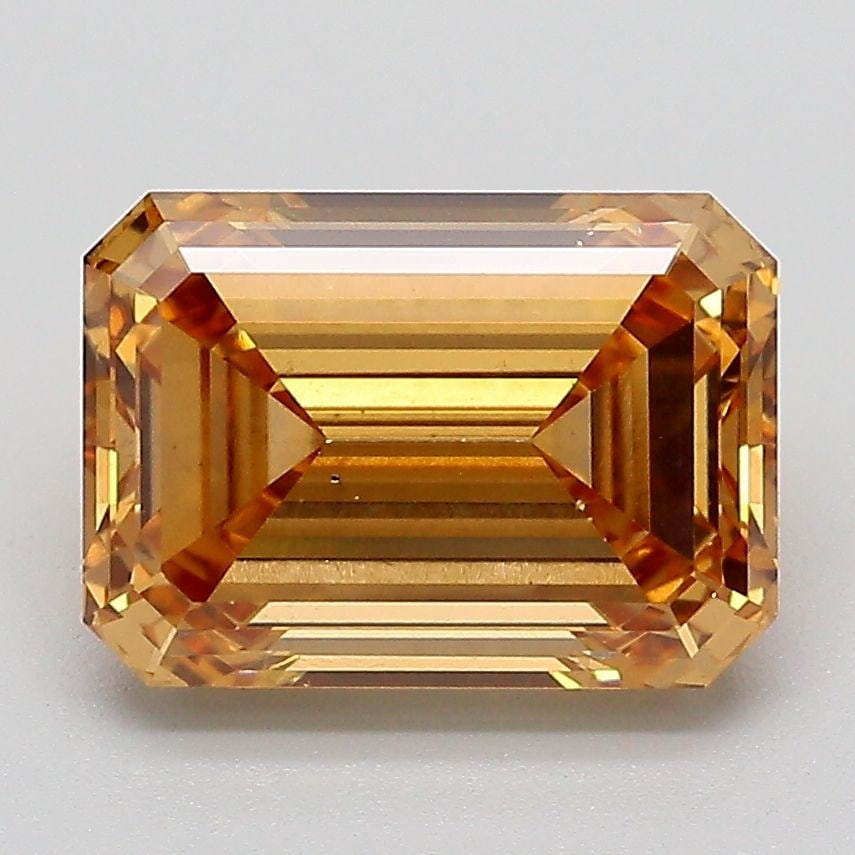 Loose Diamond - EMERALD 3.09ct Fancy Brownish Yellow VS2: Loose Diamond - EMERALD 3.09ct Fancy Brownish Yellow VS2 Source: This is a real non-mined Diamond that has been grown in a lab Shape: EMERALD Carats: 3.09 Color: Fancy Brownish Yellow Certification: I