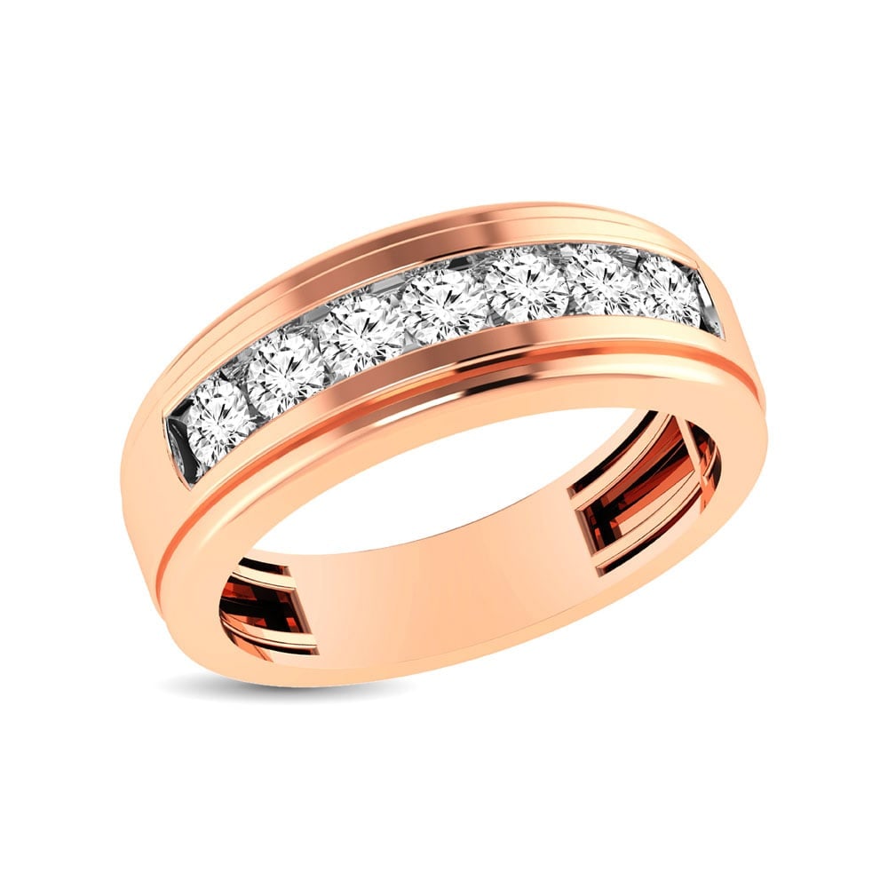 Diamond 1/6 Ct.Tw. Ladies Wedding Band in 10K Rose Gold: Diamond 1/6 Ct.Tw. Ladies Wedding Band in 10K Rose Gold 10k Rose Gold Stone Clarity: I1 Each ring is presented in standard size 6.5. Complimentary resizing is available between sizes 510 (in 1/4 incre