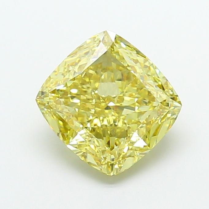 Loose Diamond - CUSHION MODIFIED 6.13ct Fancy Intense Yellow VS1
