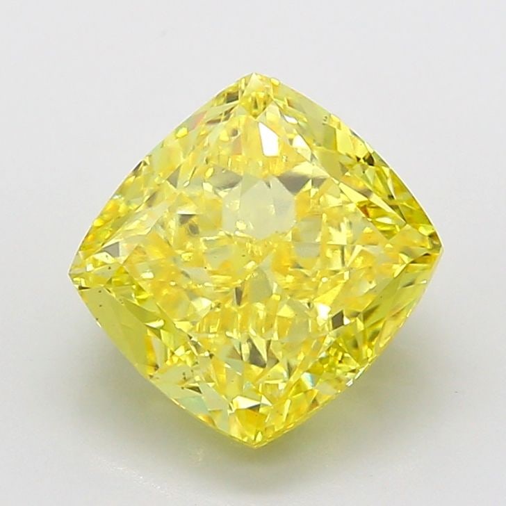 Loose Diamond - CUSHION MODIFIED 6.01ct Fancy Vivid Yellow VS1: Loose Diamond - CUSHION MODIFIED 6.01ct Fancy Vivid Yellow VS1 Source: This is a real non-mined Diamond that has been grown in a lab Shape: CUSHION MODIFIED Carats: 6.01 Color: Fancy Vivid Yellow Cert