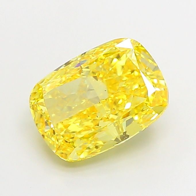 Loose Diamond - CUSHION MODIFIED 4.04ct Fancy Vivid Yellow VS2: Loose Diamond - CUSHION MODIFIED 4.04ct Fancy Vivid Yellow VS2 Source: This is a real non-mined Diamond that has been grown in a lab Shape: CUSHION MODIFIED Carats: 4.04 Color: Fancy Vivid Yellow Cert