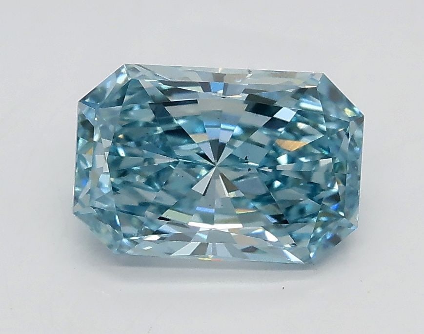 Loose Diamond - RADIANT 1.2ct Fancy Intense Greenish Blue VS2 (1 of 1)