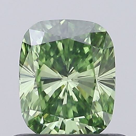 Loose Diamond - CUSHION BRILLIANT 0.54ct Fancy Vivid Green VS1: Loose Diamond - CUSHION BRILLIANT 0.54ct Fancy Vivid Green VS1 Source: This is a real non-mined Diamond that has been grown in a lab Shape: CUSHION BRILLIANT Carats: 0.54 Color: Fancy Vivid Green Cert