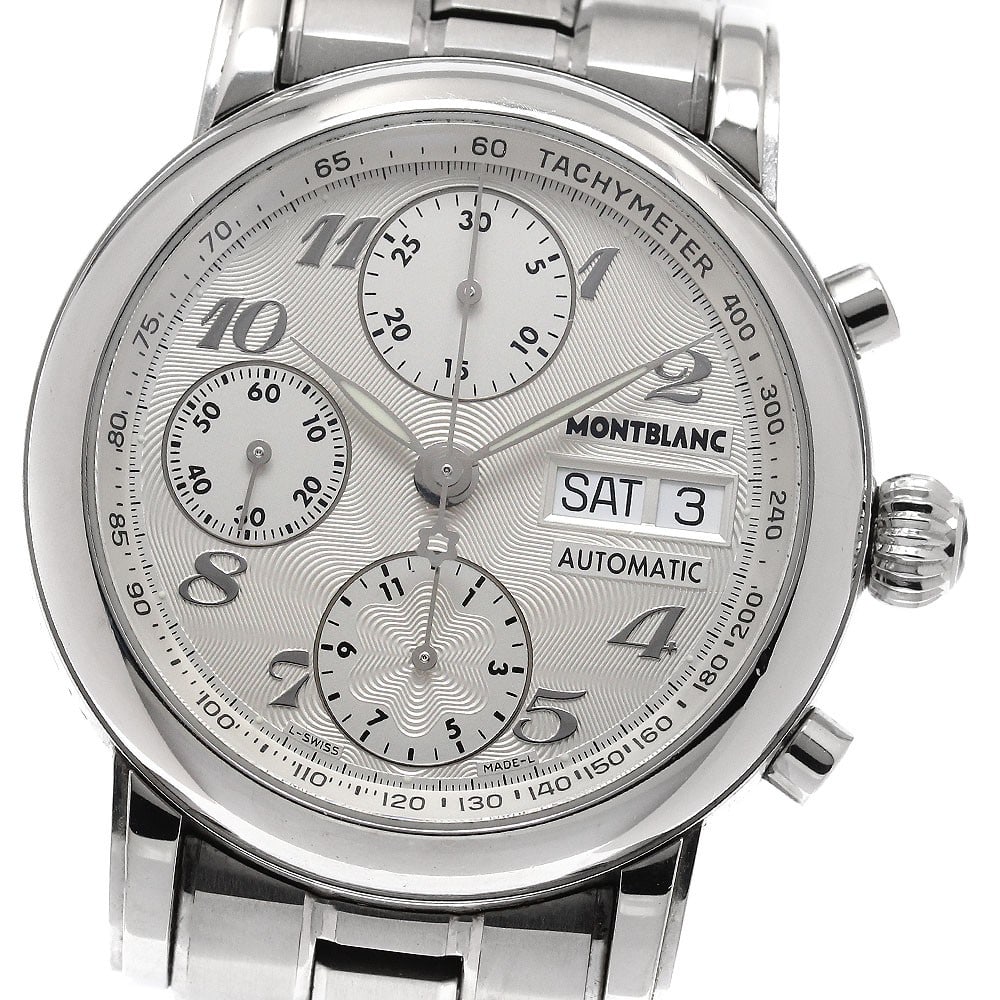 Montblanc Meisterstuck 7016 Mens Automatic Chronograph Day Date Watch (1 of 6)