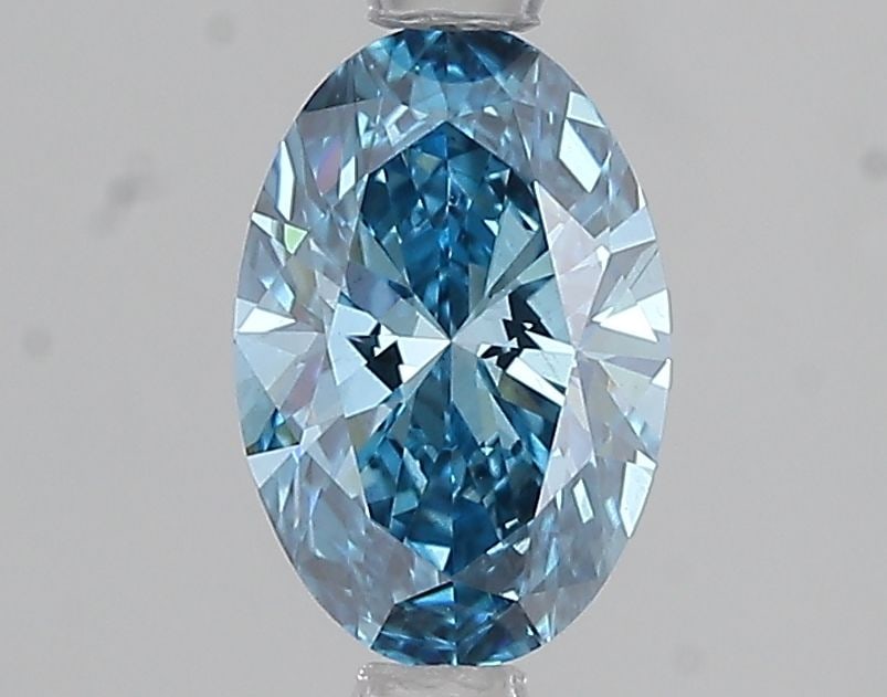 Loose Diamond - OVAL 1.08ct Fancy Vivid Blue VS2: Loose Diamond - OVAL 1.08ct Fancy Vivid Blue VS2 Source: This is a real non-mined Diamond that has been grown in a lab Shape: OVAL Carats: 1.08 Color: Fancy Vivid Blue Certification: IGI Video: