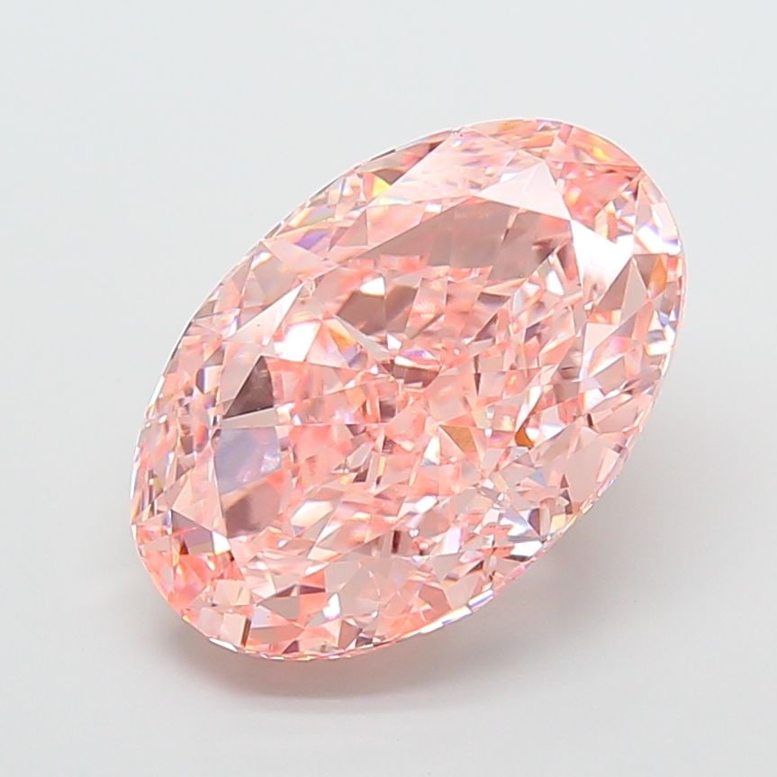 Loose Diamond - OVAL 15.06ct Fancy Vivid Pink VS1: Loose Diamond - OVAL 15.06ct Fancy Vivid Pink VS1 Source: This is a real non-mined Diamond that has been grown in a lab Shape: OVAL Carats: 15.06 Color: Fancy Vivid Pink Certification: IGI Video: