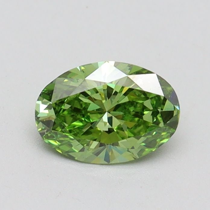 Loose Diamond - OVAL 0.53ct Fancy Vivid Green VS1: Loose Diamond - OVAL 0.53ct Fancy Vivid Green VS1 Source: This is a real non-mined Diamond that has been grown in a lab Shape: OVAL Carats: 0.53 Color: Fancy Vivid Green Certification: IGI Video: