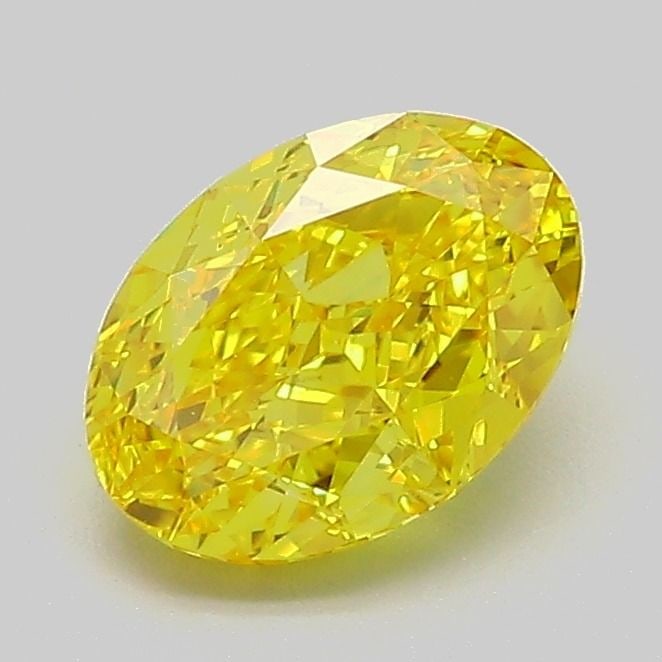 Loose Diamond - OVAL 1.29ct Fancy Vivid Yellow VVS2: Loose Diamond - OVAL 1.29ct Fancy Vivid Yellow VVS2 Source: This is a real non-mined Diamond that has been grown in a lab Shape: OVAL Carats: 1.29 Color: Fancy Vivid Yellow Certification: IGI The Diam