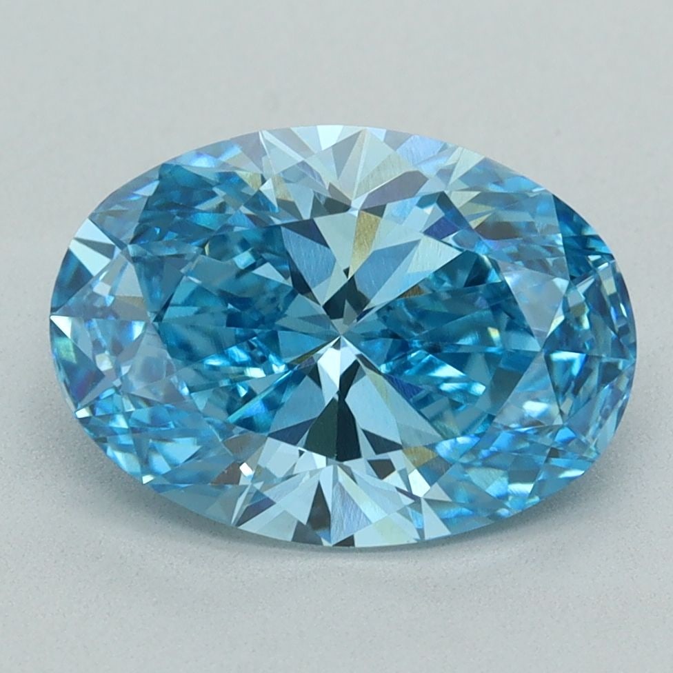 Loose Diamond - OVAL 3.1ct Fancy Vivid Blue VVS2: Loose Diamond - OVAL 3.1ct Fancy Vivid Blue VVS2 Source: This is a real non-mined Diamond that has been grown in a lab Shape: OVAL Carats: 3.1 Color: Fancy Vivid Blue Certification: IGI Video: Video