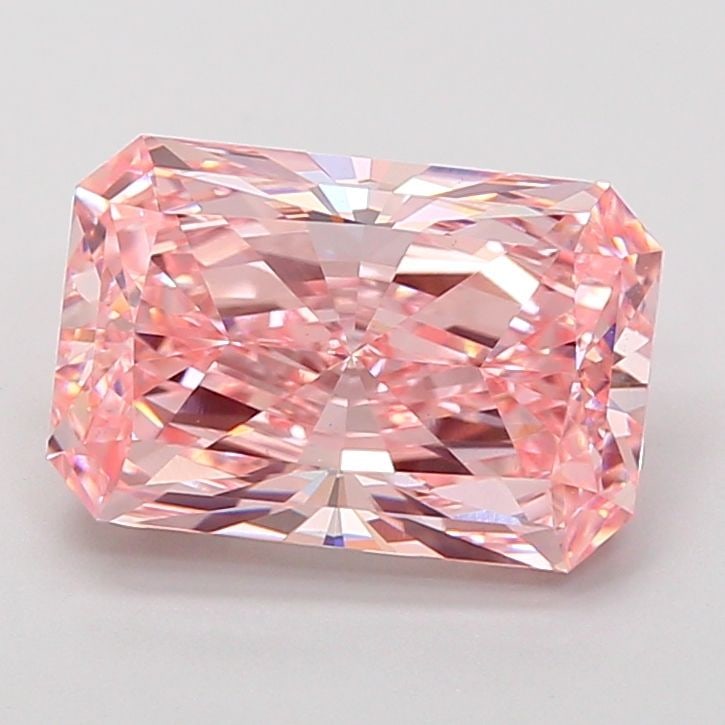 Loose Diamond - RADIANT 3.01ct Fancy Vivid Pink VS1: Loose Diamond - RADIANT 3.01ct Fancy Vivid Pink VS1 Source: This is a real non-mined Diamond that has been grown in a lab Shape: RADIANT Carats: 3.01 Color: Fancy Vivid Pink Certification: IGI The