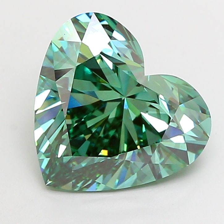 Loose Diamond - HEART 8.08ct Fancy Vivid Green VS2: Loose Diamond - HEART 8.08ct Fancy Vivid Green VS2 Source: This is a real non-mined Diamond that has been grown in a lab Shape: HEART Carats: 8.08 Color: Fancy Vivid Green Certification: IGI Video: