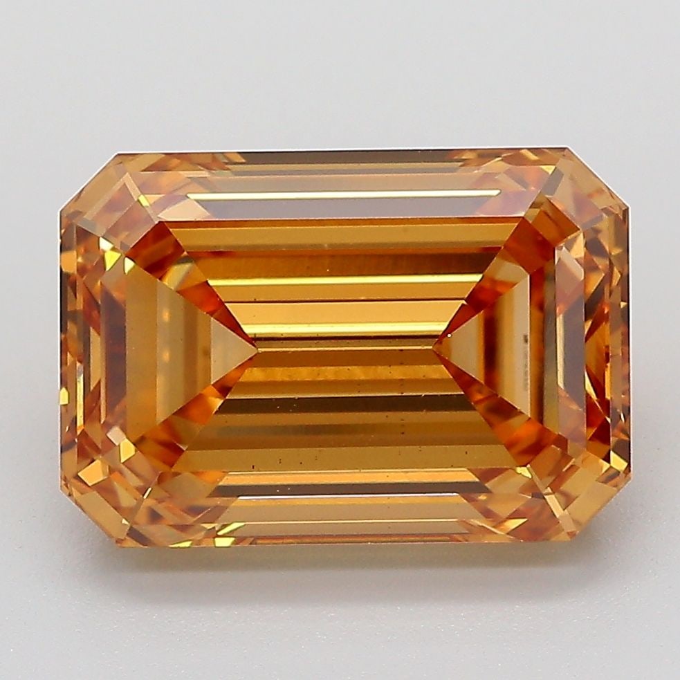 Loose Diamond - EMERALD 5.09ct Fancy Brownish Yellow VS2