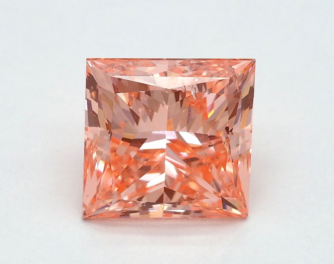 Loose Diamond - PRINCESS 2.01ct Fancy Vivid Pink SI1: Loose Diamond - PRINCESS 2.01ct Fancy Vivid Pink SI1 Source: This is a real non-mined Diamond that has been grown in a lab Shape: PRINCESS Carats: 2.01 Color: Fancy Vivid Pink Certification: IGI Video