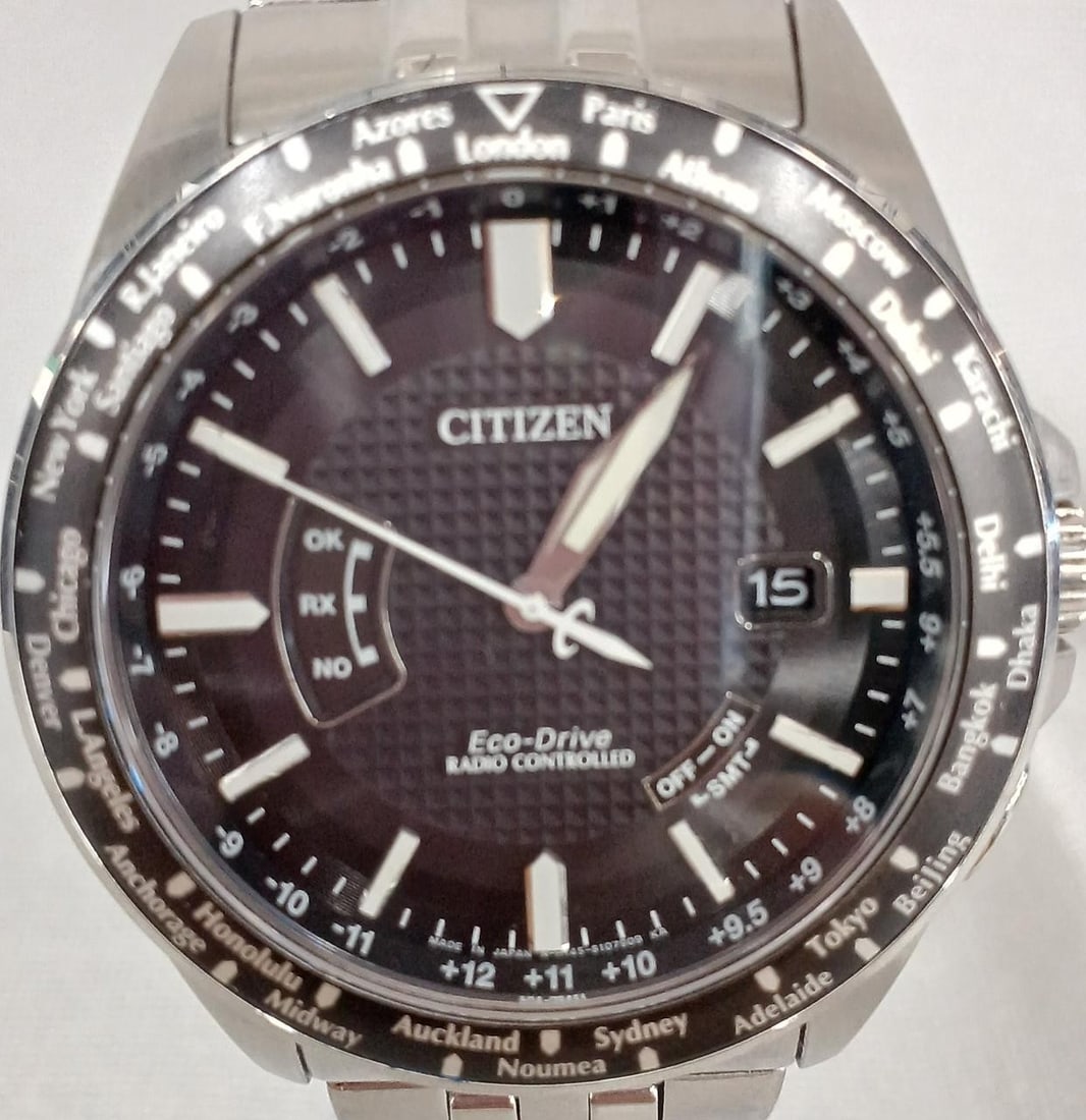 Citizen H145-S073553 Mens Solar Radio-Controlled Stainless Steel Wristwatch (1 of 9)