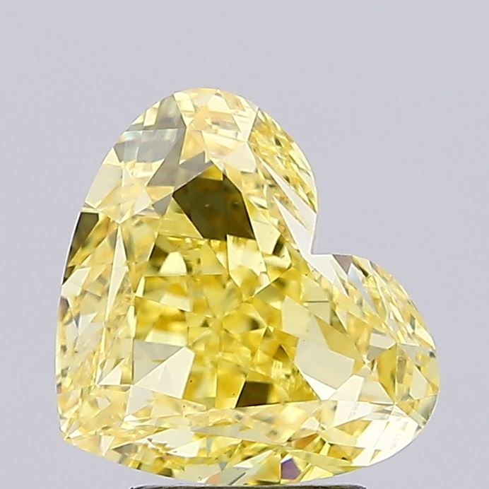 Loose Diamond - HEART 3.6ct Fancy Intense Yellow VS1: Loose Diamond - HEART 3.6ct Fancy Intense Yellow VS1 Source: This is a real non-mined Diamond that has been grown in a lab Shape: HEART Carats: 3.6 Color: Fancy Intense Yellow Certification: IGI Video