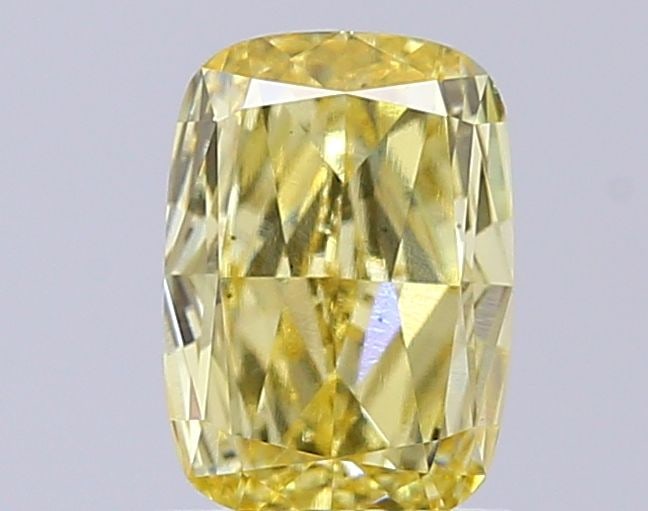 Loose Diamond - CUSHION MODIFIED 1.5ct Fancy Intense Yellow VS2: Loose Diamond - CUSHION MODIFIED 1.5ct Fancy Intense Yellow VS2 Source: This is a real non-mined Diamond that has been grown in a lab Shape: CUSHION MODIFIED Carats: 1.5 Color: Fancy Intense Yellow
