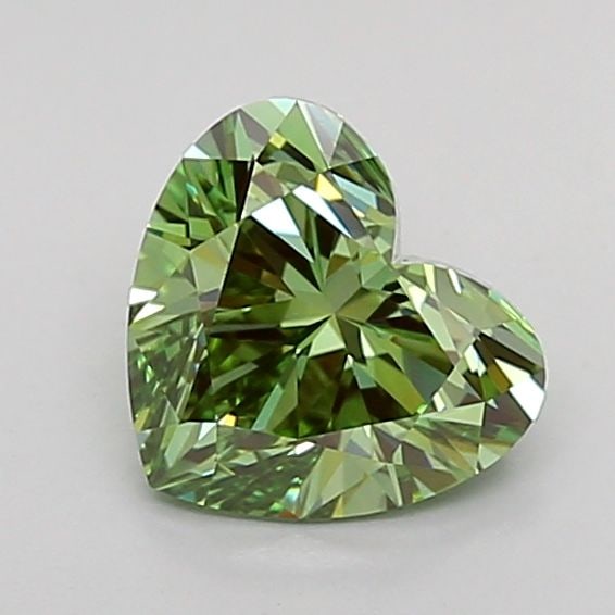 Loose Diamond - HEART 1.0ct Fancy Vivid Green VVS1: Loose Diamond - HEART 1.0ct Fancy Vivid Green VVS1 Source: This is a real non-mined Diamond that has been grown in a lab Shape: HEART Carats: 1.0 Color: Fancy Vivid Green Certification: IGI Video: