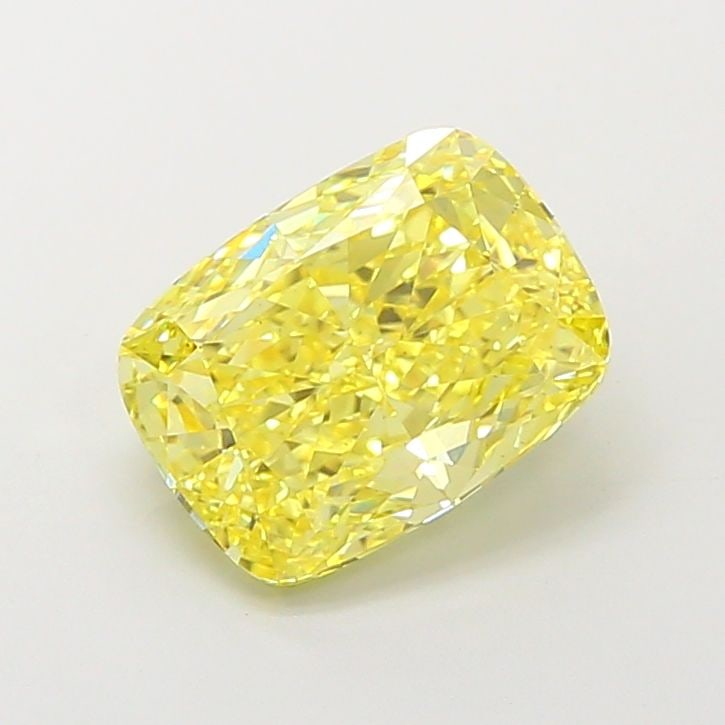 Loose Diamond - CUSHION MODIFIED 3.04ct Fancy Intense Yellow VS1: Loose Diamond - CUSHION MODIFIED 3.04ct Fancy Intense Yellow VS1 Source: This is a real non-mined Diamond that has been grown in a lab Shape: CUSHION MODIFIED Carats: 3.04 Color: Fancy Intense Yellow