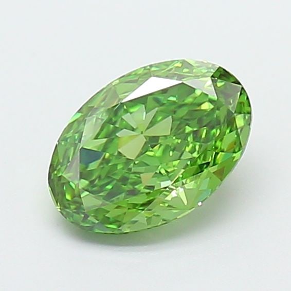 Loose Diamond - OVAL 1.01ct Fancy Vivid Green VS1: Loose Diamond - OVAL 1.01ct Fancy Vivid Green VS1 Source: This is a real non-mined Diamond that has been grown in a lab Shape: OVAL Carats: 1.01 Color: Fancy Vivid Green Certification: IGI Video: