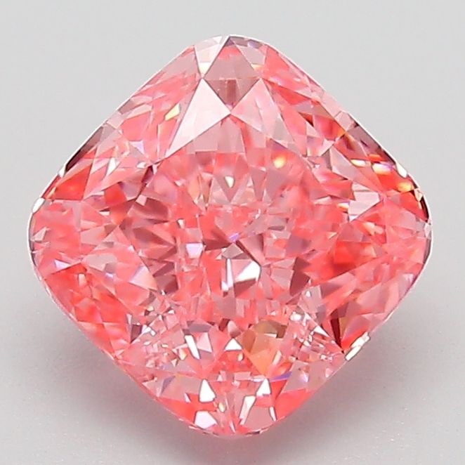 Loose Diamond - CUSHION MODIFIED 2.01ct Fancy Vivid Pink VVS2: Loose Diamond - CUSHION MODIFIED 2.01ct Fancy Vivid Pink VVS2 Source: This is a real non-mined Diamond that has been grown in a lab Shape: CUSHION MODIFIED Carats: 2.01 Color: Fancy Vivid Pink