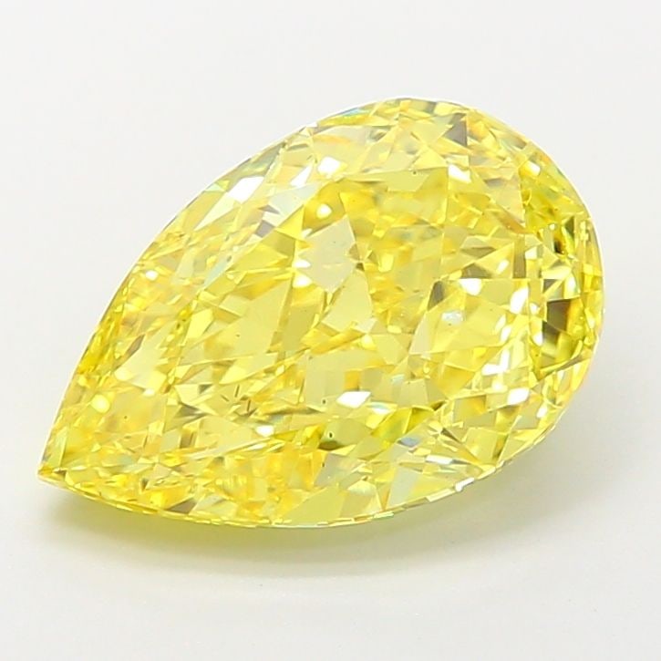 Loose Diamond - PEAR 5.05ct Fancy Vivid Yellow VS2: Loose Diamond - PEAR 5.05ct Fancy Vivid Yellow VS2 Source: This is a real non-mined Diamond that has been grown in a lab Shape: PEAR Carats: 5.05 Color: Fancy Vivid Yellow Certification: IGI Video: