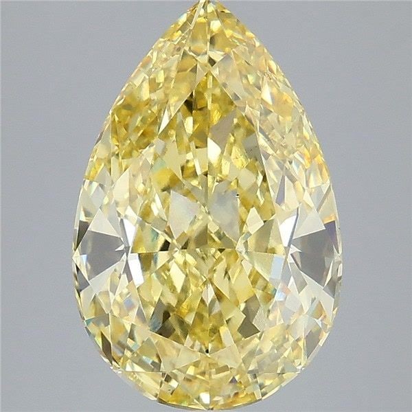 Loose Diamond - PEAR 5.56ct Fancy Intense Yellow VS2