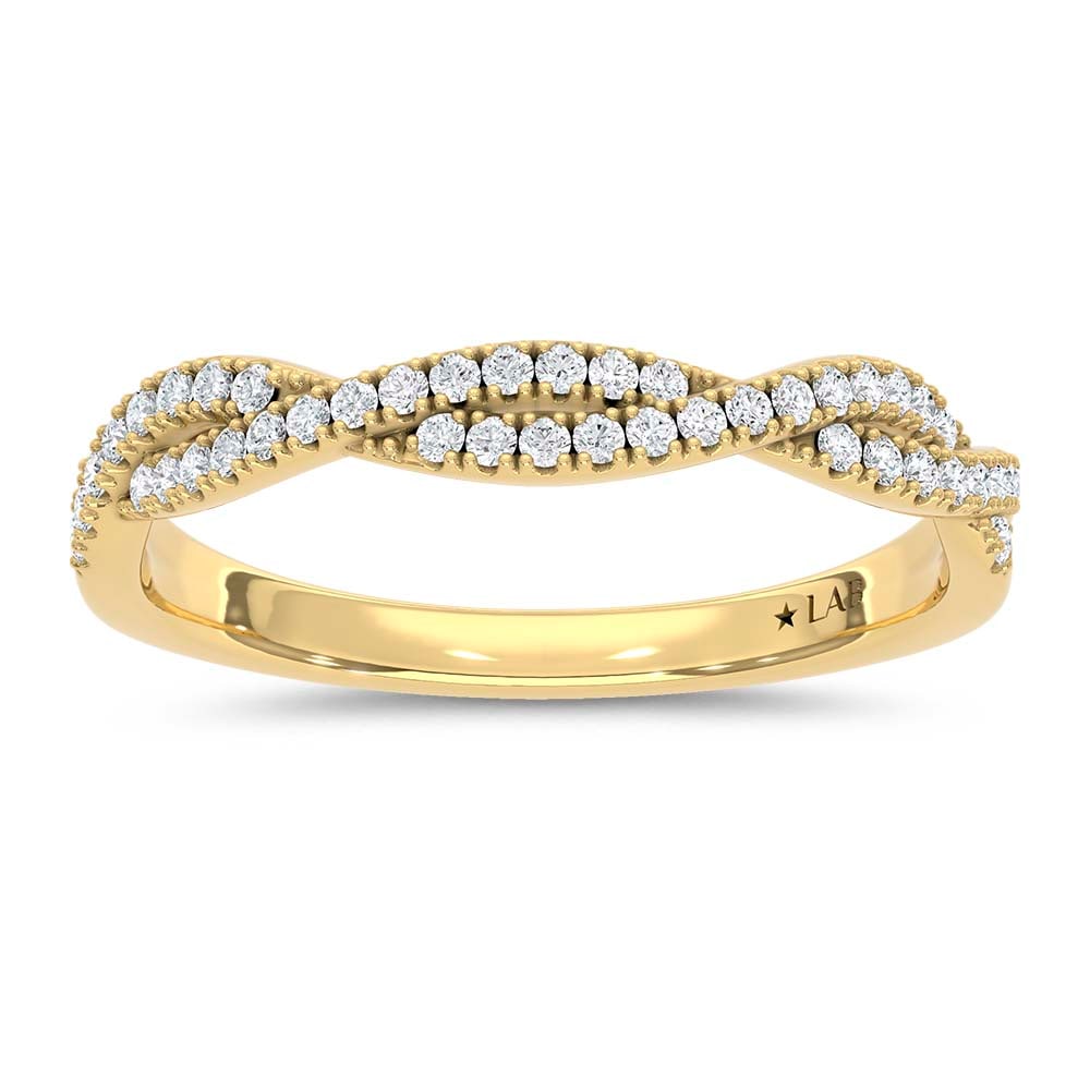 14K Yellow Gold Lab Grown Round Diamond 1/5 Ct.Tw. Wedding Band: 14K Yellow Gold Lab Grown Round Diamond 1/5 Ct.Tw. Wedding Band 14k Yellow Gold Stone Color: D-f Stone Clarity: Vs Each ring is presented in standard size 6.5. Complimentary resizing is available betw