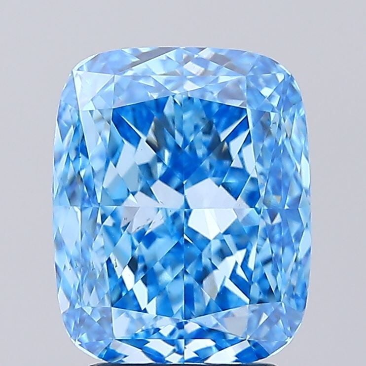 Loose Diamond - CUSHION MODIFIED 3.51ct Fancy Vivid Blue VS1