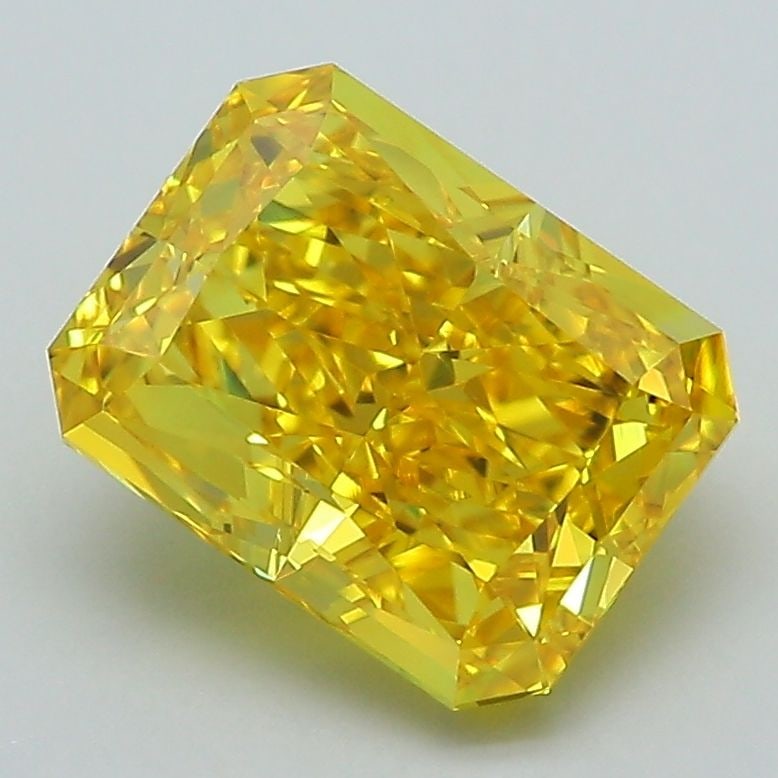 Loose Diamond - RADIANT 2.66ct Fancy Vivid Yellow VS1: Loose Diamond - RADIANT 2.66ct Fancy Vivid Yellow VS1 Source: This is a real non-mined Diamond that has been grown in a lab Shape: RADIANT Carats: 2.66 Color: Fancy Vivid Yellow Certification: IGI Vid