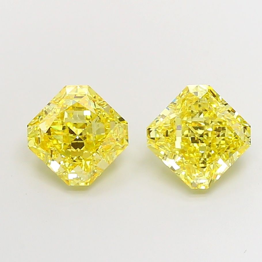 Loose Diamond - SQUARE RADIANT 3.02ct Fancy Vivid Yellow VS2 (1 of 1)